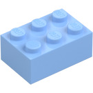 LEGO Bright Light Blue Brick 2 x 3 (3002)