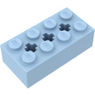 LEGO Bright Light Blue Brick 2 x 4 with Axle Holes (39789)