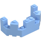 LEGO Bright Light Blue Brick 4 x 8 x 2.3 Turret Top (6066)