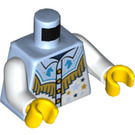 LEGO Bright Light Blue Discowboy Minifig Torso (973 / 76382)