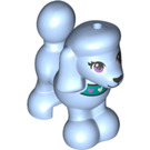 LEGO Helder Lichtblauw Hond - Poodle met Purple Ogen (78471 / 78474)