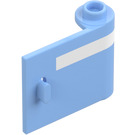 LEGO Bright Light Blue Door 1 x 3 x 2 Right with White Stripe with Hollow Hinge (39622 / 106231)