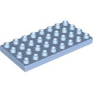 LEGO Bright Light Blue Duplo Plate 4 x 8 (4672 / 10199)