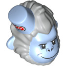 LEGO Bright Light Blue Flying Monkey Smiling Head (33494)