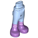 LEGO Helder Lichtblauw Heup met Pants met Medium Lavender Boots (35573 / 100944)