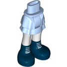 LEGO Helles Hellblau Hüfte mit Kurz Doppelt Layered Skirt mit Dark Blau boots (92818)