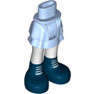 LEGO Bright Light Blue Hip with Short Double Layered Skirt with Dark Blue boots (92818)