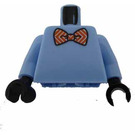 LEGO Helder Lichtblauw Minifig Torso met Wit en Oranje Strepen Tie Bow (973)