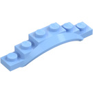 LEGO Lys lyseblå Skvettskjerm Plate 1 x 6 med Kant (4925 / 62361)