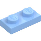 LEGO Helder lichtblauw Plaat 1 x 2 (3023 / 28653)