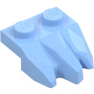 LEGO Bright Light Blue Plate 1 x 2 with 3 Rock Claws (27261)