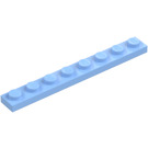 LEGO Helder lichtblauw Plaat 1 x 8 (3460)