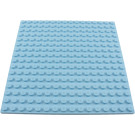 LEGO Lys lyseblå Plate 16 x 16 med ribber på undersiden (91405)