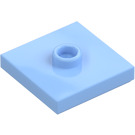 LEGO Lyseblå Plade 2 x 2 med rille og 1 Centrum Stud (23893 / 87580)