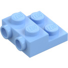 LEGO Bright Light Blue Plate 2 x 2 x 0.7 with 2 Studs on Side (4304 / 99206)