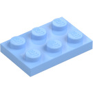 LEGO Helder lichtblauw Plaat 2 x 3 (3021)