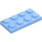 LEGO Helder lichtblauw Plaat 2 x 4 (3020)