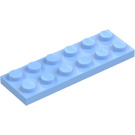 LEGO Bleu Clair Brillant assiette 2 x 6 (3795)