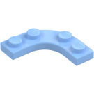 LEGO Bright Light Blue Plate 3 x 3 Rounded Corner (68568)