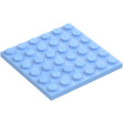 LEGO Helder lichtblauw Plaat 6 x 6 (3958)