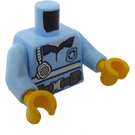 LEGO Helder lichtblauw Politie agent Minifiguur Torso (973 / 76382)