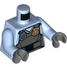 LEGO Helder Lichtblauw Politie Vest met Radio & Badge (973 / 76382)