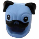 LEGO Bright Light Blue Pug Dog Costume Head Cover (73662)