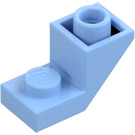 LEGO Bleu Clair Brillant Pente 1 x 2 (45°) Inversé avec assiette (2310)