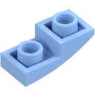 LEGO Helder lichtblauw Helling 1 x 2 Gebogen Omgekeerd (24201)