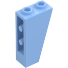 LEGO Leuchtendes Hellblau Schrägstein 1 x 2 x 3 (75°) Invers (2449)