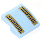 LEGO Bright Light Blue Slope 2 x 2 Curved with Side Panels, Trim Sticker (15068)