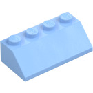 LEGO Azul claro brillante Con pendiente 2 x 4 (45°) con superficie rugosa (3037)