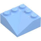 LEGO Leuchtendes Hellblau Schrägstein 3 x 3 (25°) Doppelt Concave (99301)