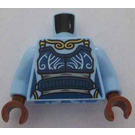 LEGO Bright Light Blue Torso Female Outline Dark Blue Apron (973)