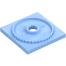 LEGO Bright Light Blue Turntable 4 x 4 Flat Square Base (61485)