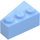 LEGO Bright Light Blue Wedge Brick 3 x 2 Right (6564)