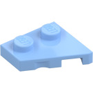 LEGO Bright Light Blue Wedge Plate 2 x 2 Wing Left (24299)