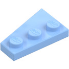 LEGO Bright Light Blue Wedge Plate 2 x 3 Wing Right  (43722)