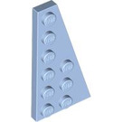 LEGO Bright Light Blue Wedge Plate 3 x 6 Wing Right (54383)