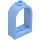 LEGO Bright Light Blue Window Frame 1 x 2 x 2.7 with Rounded Top (30044)