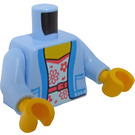 LEGO Bright Light Blue Woman With Blue Jacket Minifig Torso (973 / 76382)