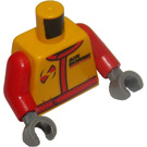 LEGO Helder Lichtoranje Airborne Torso (973 / 76382)