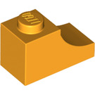 LEGO Helles Licht Orange Bogen 1 x 2 Invertiert (78666)