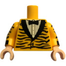 LEGO Bright Light Orange Batman Tiger Minifig Suit Torso with Stripes (973)