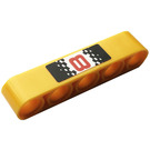 LEGO Bright Light Orange Beam 5 with Red 8 on Black and White Sticker (32316)