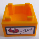 LEGO Helles Licht Orange Box 2 x 2 mit '3.00' Price Aufkleber (59121)