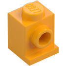 LEGO Klar lys oransje Kloss 1 x 1 med Frontlys (4070 / 30069)