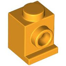 LEGO Helles Licht Orange Backstein 1 x 1 mit Scheinwerfer (4070 / 30069)