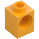 LEGO Leuchtendes helles Orange Stein 1 x 1 mit Loch (6541)