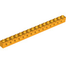 LEGO Helles Licht Orange Backstein 1 x 16 mit Löcher (3703)